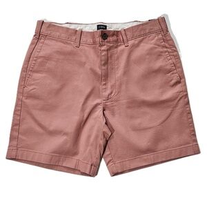 J.Crew Shorts Mens 31 Pink 7 Inseam Chino Stretch Flat Front Casual Summer